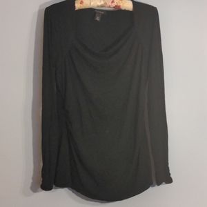 WHBM XL black long sleeve tee